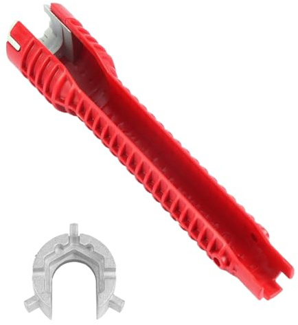 Llave de baño versátil para fregadero, herramienta de instalación de fontanería para un fácil mantenimiento de grifos y tuberías de agua en el baño, llave multifuncional para fregadero