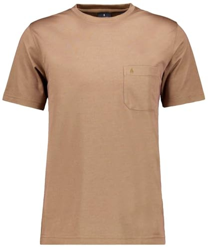 RAGMAN Herren Softknit T-Shirt Rundhals Kastanie-089, XL