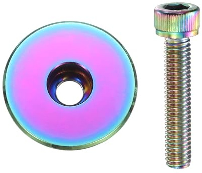 QUARKZMAN Fahrrad Headset Top Cap .mm Fahrrad Lenker Vorbau Deckel -/ Aluminiumlegierung Fahrrad Lenker Vorbau Abdeckung mit M Schraube Für Mountainbikes Rennräder MTB Lila