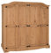 Corona Wardrobe 4 Door Arch Top Solid Pine Bedroom
