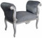 Sitzbank Bank Hocker Sofa Landhausstil Couch Antik 94cm cat351 Palazzo Exklusiv (19 - Grau, e - Silber)