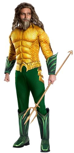 Rubies 3821197 Aquaman Deluxe Erwachsene, XL, Gold-grün Halloween