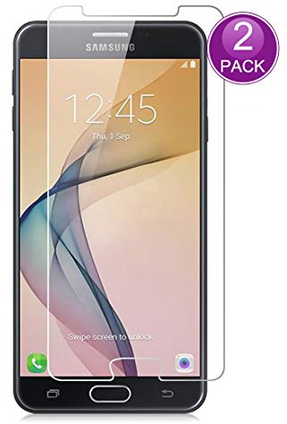 E-Hamii [2 Pack] Protecteur d'écran pour Samsung Galaxy J7 Prime, 9H Verre trempé Protection, HD Protector Anti-rayures et Anti-empreintes Digitales (Note: Pas Couverture Complète)