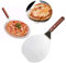 Hebudy Pizza Paddle Round Pizza Peel Stainless Steel Cake Shovel with Wood Handle for Bread Cake Baking 7 inch on Pizza Stone Oven & Grill
