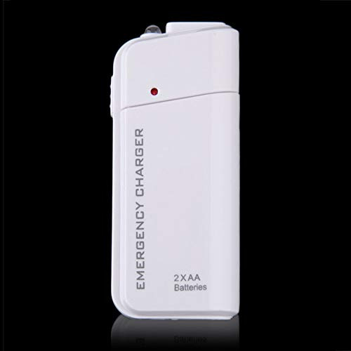 CamKpell Universal Portable USB Emergency 2 AA Battery Extender Charger Power Bank Supply Box For iPhone Mobile Phone MP3 MP4 Black White