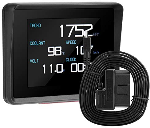 Medidor multifuncional para coche, medidor de temperatura de voltaje Digital, pantalla HUD