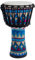 lotmusic Afrikanische Djembe-Trommel, Standard-Trommel, 20,3 cm, blaues Tuch genäht, Kongo-Trommel, professionelle Bongo-Trommel mit Ziegenleder-