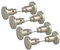 BigDean 4x Aluminium Türgriff Zimmertürknopf Knopfdrücker neusilberfarbig