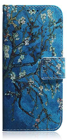 Sunrive Kompatibel mit Gigaset GS4 Hülle,Magnetisch Schaltfläche Ledertasche Schutzhülle Etui Leder Case Cover Handyhülle Tasche Schalen Lederhülle MEHRWEG(T Blume 12)