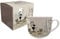 KIUB - Grand bol Paris Tour eiffel avec une anse - Motif Paris Café avec un chat - matière porcelaine fine - contenance 670ML