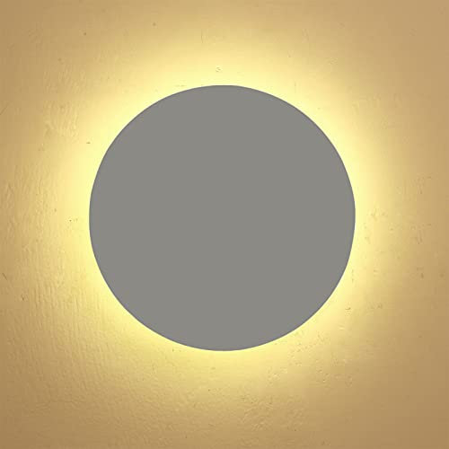 AIRUI LED Touch Wandleuchte Modern Mini Style Wandlampe Nordisch Einfach Innen Wandbeleuchtung Für Wohnzimmer Schlafzimmer Flur Treppe,White+Warm White-30cm 15W