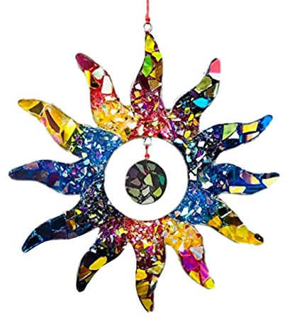 Sonnenfänger, Sonne Rainbow, Sonne Suncatcher Buntglas Sun Glasmalerei Fensterbehänge Dekoration Ornament Fensterdeko Hängend Fenster Deko