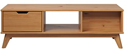 Inter-Furn Couchtisch, Kiefernholz, Kiefer Massiv-Honig/Grau/Weiß, 120 x 39 x 55 cm 204411844