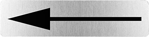 Becral® - Señal de acero inoxidable FLECHA | Placa puerta | Señal informativa | Cartel Puerta 200X50mm (ref.RD707095)