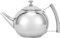 Uadme Tetera Redonda de Acero Inoxidable, Tetera de Acero de Doble Pared Tetera Brillante Sin Goteo con Filtro para Preparar Hojas Sueltas Y Bolsitas De Té(1l)