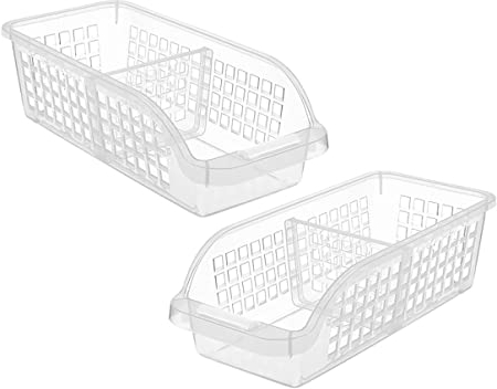 Cabilock 2 Uds Refrigerador Almacenamiento Arcón Congelador Organizador Refrigerador Contenedores Frutas Verduras Cajas Contenedores Almacenamiento Transparente