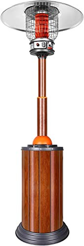 Chauffe-terrasse Chauffage de terrasse extérieur, chauffage au gaz propane au sol commercial, 135㎡ Chauffage radiant infrarouge lointain portable de grande surface pour cour