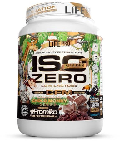 LIFE PRO NUTRITION Isolate Gourmet Edition 900g, Aislado de suero de leche con sabores espectaculares, Combate el catabolismo y ayuda al mantenimiento de masa muscular (900g, CHOCO MONKY CHIPS)