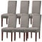LANSHENG Stuhlhussen 6er Set, Universal Stretch stuhlbezug Stuhlüberzug Esszimmerstühle Bezug, Elastische Moderne Abnehmbar Waschbar Stuhlhussen für Esszimmerstühle, Küche, Hochzeit, Bankett, Taupe