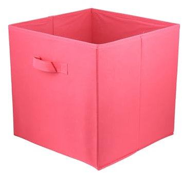lavita Boîte de rangement en tissu | Boîtes de rangement pliantes 31 x 31 x 31 cm | Tiroir Boîte de rangement Tiroir | Systèmes de rangement pour les vêtements | 1 pièce (rose foncé)