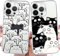 ZhuoFan [2 packs Phone Case for Apple iPhone X 5.8'', Clear Transparent Soft Silicone Cover with cat Pattern - Shockproof Protective Case Crystal Slim Cute Design Girls, 19