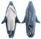 inkArts Shark Blanket Hoodie Adult, Wearable Shark Blanket, Shark Sleeping Bag, Soft Cozy Warm Flannel Hoodie, Shark Blanket Onesie, M: for 59-61 Inch Height, Blue and White
