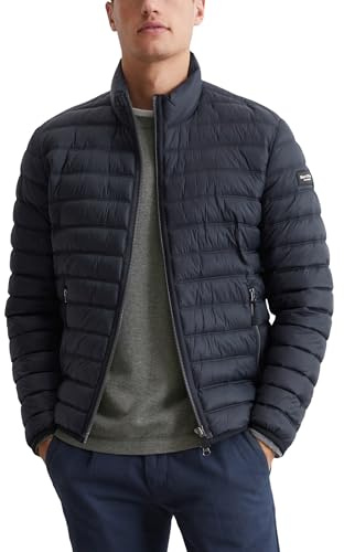 Marc O'Polo Herren Steppjacke mit Stehkragen leicht, Blau (Dark Navy), M