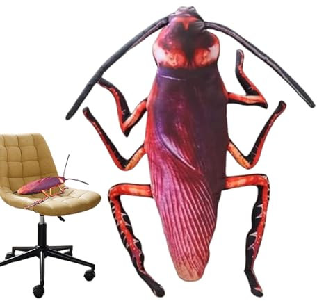 ADERN Kakerlaken-Plüsch, süße ausgestopfte Kakerlake - 21 Zoll kreatives 3D-Kakerlaken-Stofftier,Kreatives 3D-Plüschtier, lustige Dekoration für Zuhause, Sofa, Auto, Wurfkissen