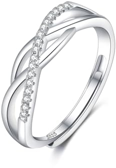 MOROTOLE Ringe Frauen, Ring Silber 925 Damen Unregelmäßiges Geometrisches Gewelltes Muster Ringe Damen Einstellbarer Eheringe Ringe Herren Verlobungsring Damen Partnerringe Freundschaftsringe