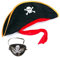 dinghaole Captain Piratenhut und Augenklappe Set - Halloween Maskerade Party Kostüm Cap Piraten Mottoparty Rollenspiel Kosmetik Zubehör