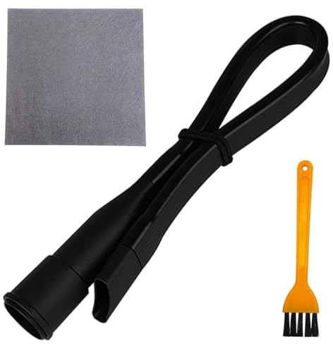 BRIOTA Extra Long Flexible Crevice Tool, 32mm Vacuum Cleaner Nozzle for Hoovers, Universal Crevice Nozzle with Brush and Cleaning Cloth, Vacuum Cleaner Attachments for Cleaning Furniture, Car Seats