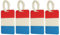 NOVAGO lot de 4 Etiquettes Bagages Drapeau étiquette Valise, étiquette pour Sac à Voyage,Sac à Dos (France)