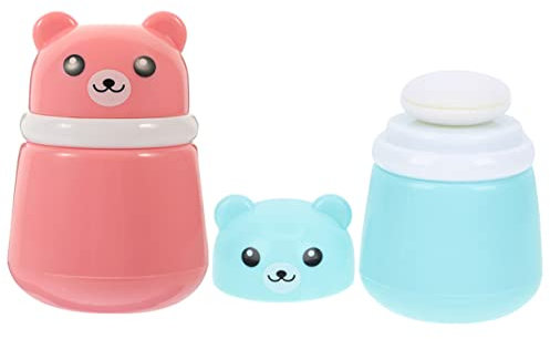 CIYODO Puderbehälter Mit Quaste Für Babypuder Reisezubehör Leere Puderbox Aus Kunststoff Geeignet Für Kinder Und Erwachsene