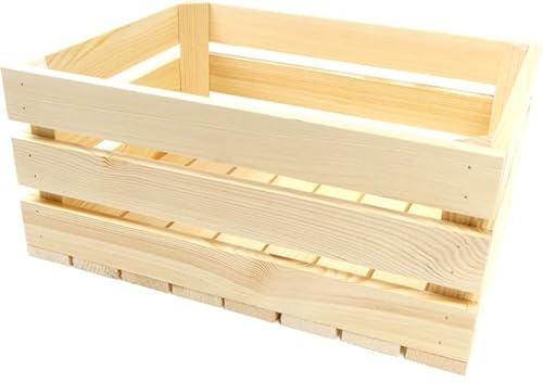 GoodFreshDecor Holzkiste Weinkiste Obstkiste Gemüsekiste Aufbewahrungskiste Aus Holz Vintage Deko Outdoor Außen Innen Holzbox 40 x 30 x 18 cm