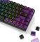 Womier Pudding Keycaps 60 65 75 100 Percent - PBT Shine Through Keycaps,165 Keys Key Cap Set, OEM Profile Custom for Cherry Gateron MX Switches Mechanical Keyboard, Black Purple