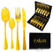 24-Piece Gold Cutlery Set,Stainless Steel Cutlery Set for 6 People–Elegant Cutlery Sets with Knives, Forks Set, Dinner and Tea Spoons Sets-Ideal for Home,Party and Restaurant