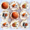 Blumomon 40Pcs Edible Basketball Cupcake Toppers Edible Sports Cupcake Decorations Edible Basketball Cake Decorations Girl Boy Basketball Theme Happy Birthday Baby Shower Party Cake topper Supplies