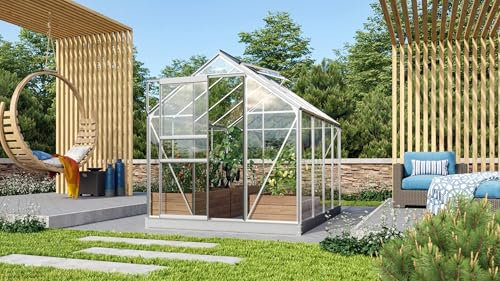 Vitavia Gewächshaus Venus 5000, Aluminium eloxiert, 5,0 m², 3 mm ESG | Wetterfestes & stabiles Treibhaus | Perfekt für Gemüse & Pflanzen | Robust & langlebig