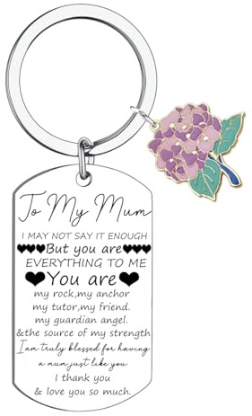 BESPMOSP Muttertagsgeschenke für Mutter, Schlüsselanhänger von Tochter, Sohn, I Love You, Geschenke für Mütter, Geburtstagsgeschenke für meine Mutter, Andenken, Geschenk für Mutter