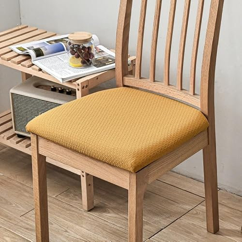 Stuhlhussen 8er Set Erde Ton Stuhlbezug Sitzfläche Spandex Stretch-Sitzbezug Stuhl,Abnehmbar und Waschbar,Küche Stuhlbezüge Esszimmer Stuhl Überzug Stuhl Bezug Hochzeit