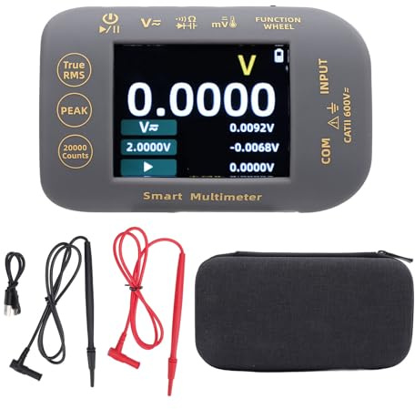 SEAFRONT Multimetro Digitale True RMS Tester Fotovoltaico Ad Alta Precisione 20000 Conteggi Schermo LCD a Colori 2,8 Pollici Batteria Ricaricabile per Test di Pannelli Solari