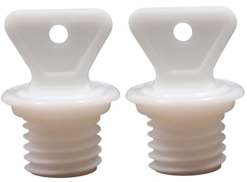 NIDONE Hot Water Bottle Stopper 2Pcs 21mm Leakproof Hot Water Bag Stopper with Handle Replacement White Plastic Bottle Plug
