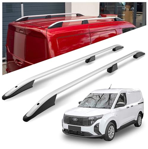 CHROMEMASTER | Dachrelinge Dachträger Kompatibel mit Ford Transit Courier 2023+; Geeignet zur Montage von Dachträgern, Dachboxen und Fahrradträgern | Einfache und Schnelle Montage | Alu