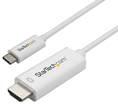StarTech.com 2m USB-C auf HDMI Kabel - Monitorkabel - 4K bei 60Hz - USB Typ C zu HDMI Kabel - Weiß