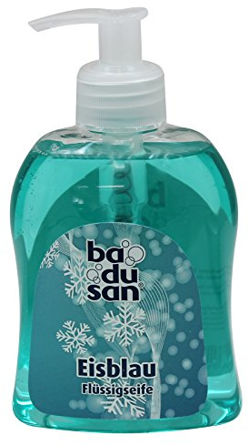 badusan Flüssigseife Eisblau 300 ml, flüssige Seife Handseife Seifenspender Handlotion