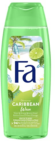 Fa - Gel Douche Corps Frais et Tonifiant - Island Vibes - Caribbean Wave - Formule de pH neutre pour la peau - Testé sous contrôle dermatologique - Bouteille de 250 ml