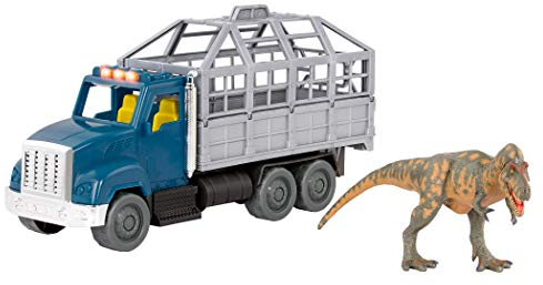 TERRA by Battat - T-Rex Transport - Tyrannosaurus-LKW - Dinosaurier Transport Spielset - Lichter & Geräusche Lkw - T-Rex Spielzeug - 3 Jahre +