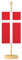 Vispronet® Tischbanner Dänemark Nationalfahne Set ✓ Fahne & Ständer ✓ Kordel-Rand