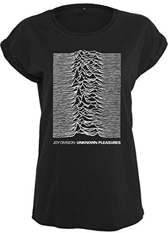 Joy Division - Damen Rock Band T-Shirt - Unknown Pleasures Band Logo (S-L) (L)