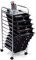 DREAMADE Rollwagen Schublade, Rollschrank Rollcontainer mit Schublade 10 Fächern, Haushaltswagen auf Roll, Badtrolley, Farbewahl, Metall, PP (Schwarz)